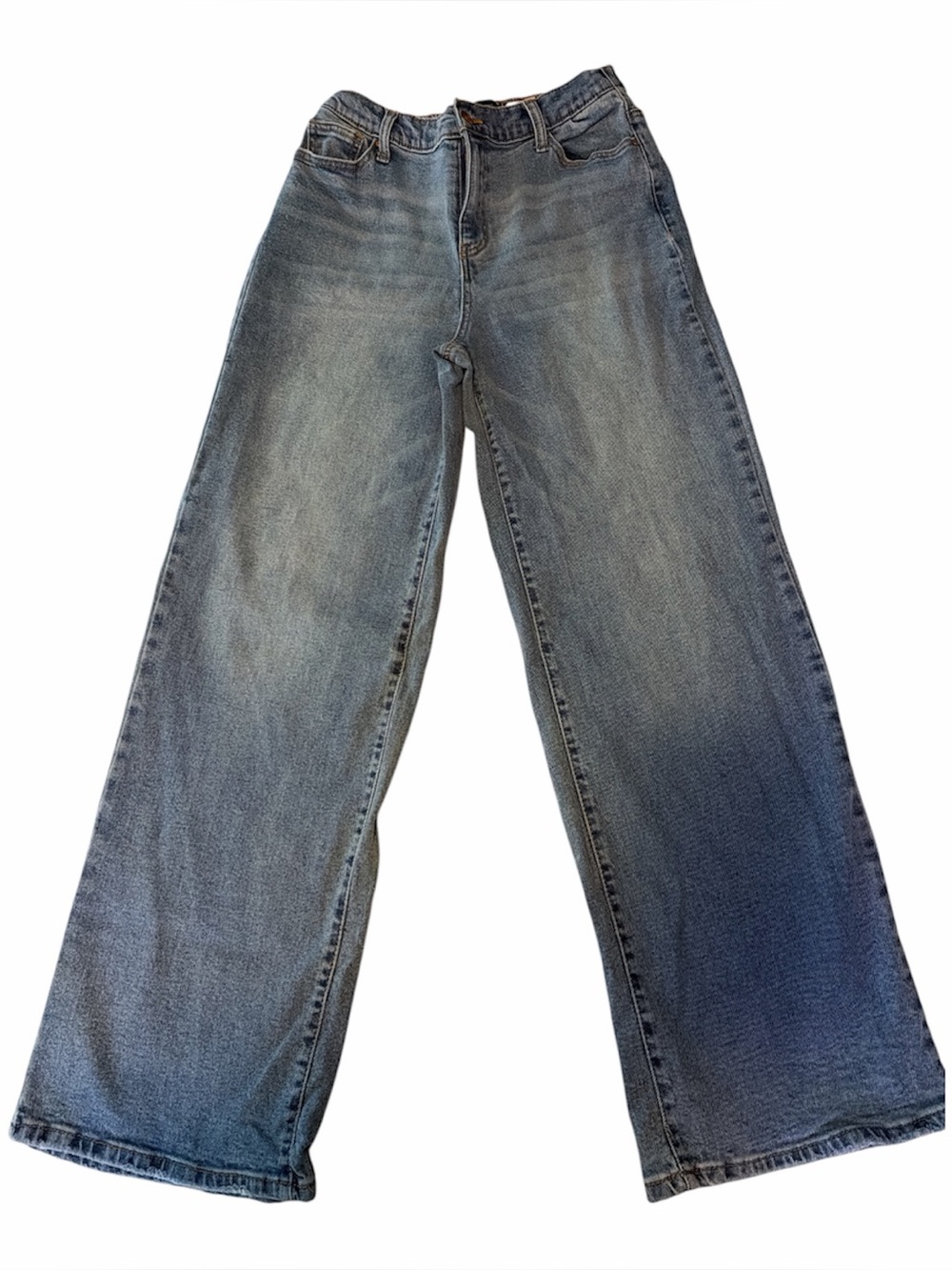 BCBGeneration Wide Leg Jeans in Light Blue Wash